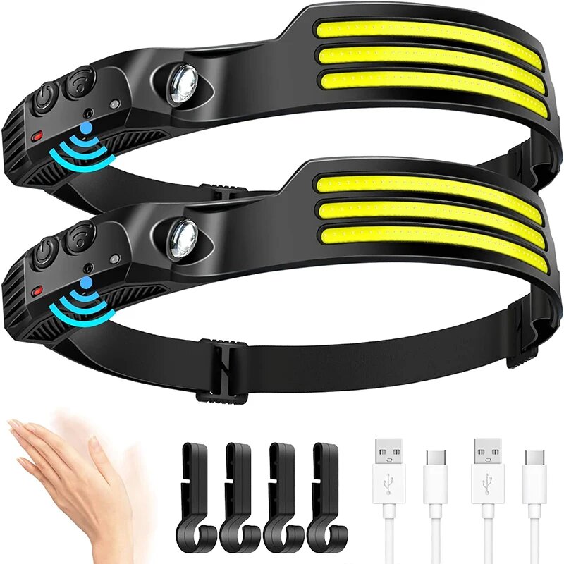 LED Motion Sensor Headlamp - USB Rechargeable