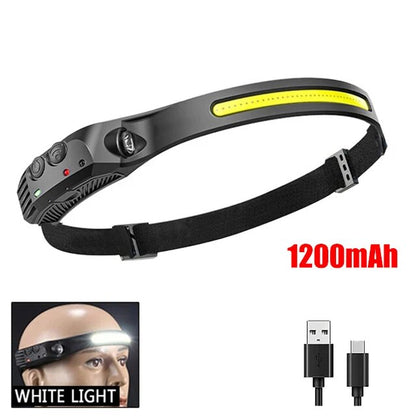 LED Motion Sensor Headlamp - USB Rechargeable