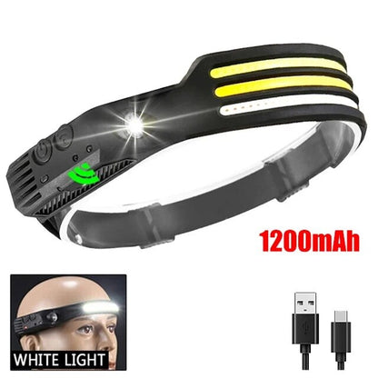 LED Motion Sensor Headlamp - USB Rechargeable